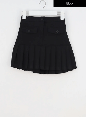 High Waist Pleated Skort