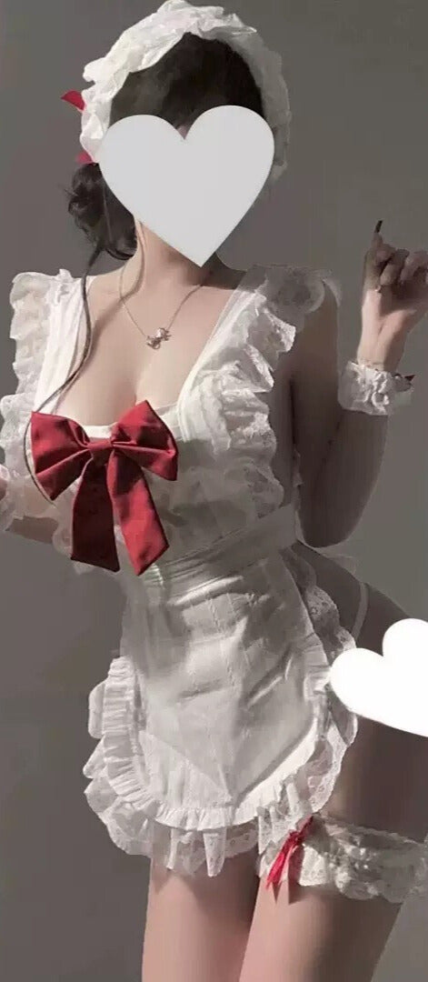 純欲可愛蝴蝶結俏皮女僕裸背圍裙裝純欲露臀 [D03]