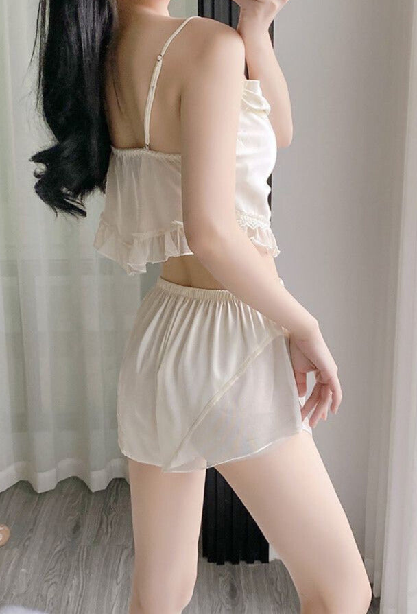 小性感緞面清凉舒适吊帶短褲 [F11]