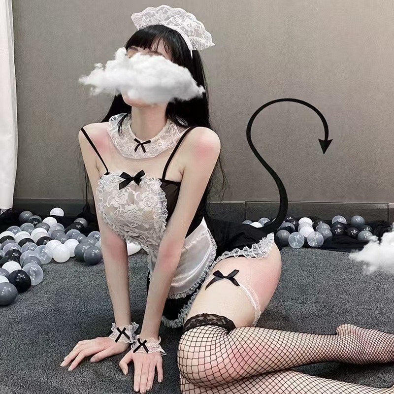 可愛性感超薄紗設計女仆套裝 [D25]