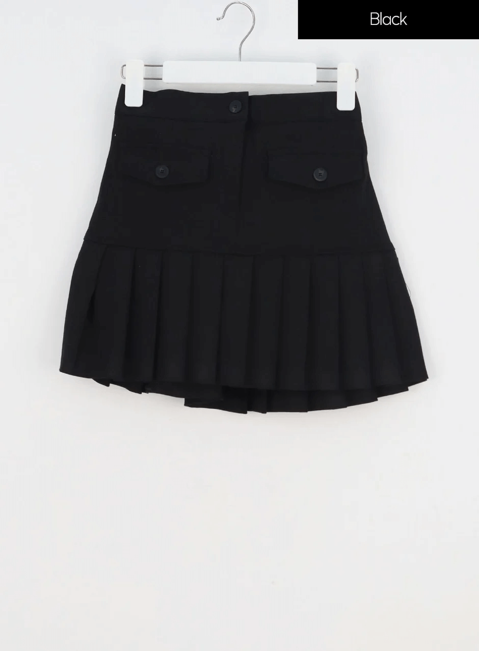 High Waist Pleated Skort